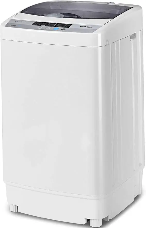 

Giantex Full-Automatic Washing Machine Portable Compact 1.34 Cu.ft Laundry Washer Spin with Drain Pump, 10 programs 8 Water Leve