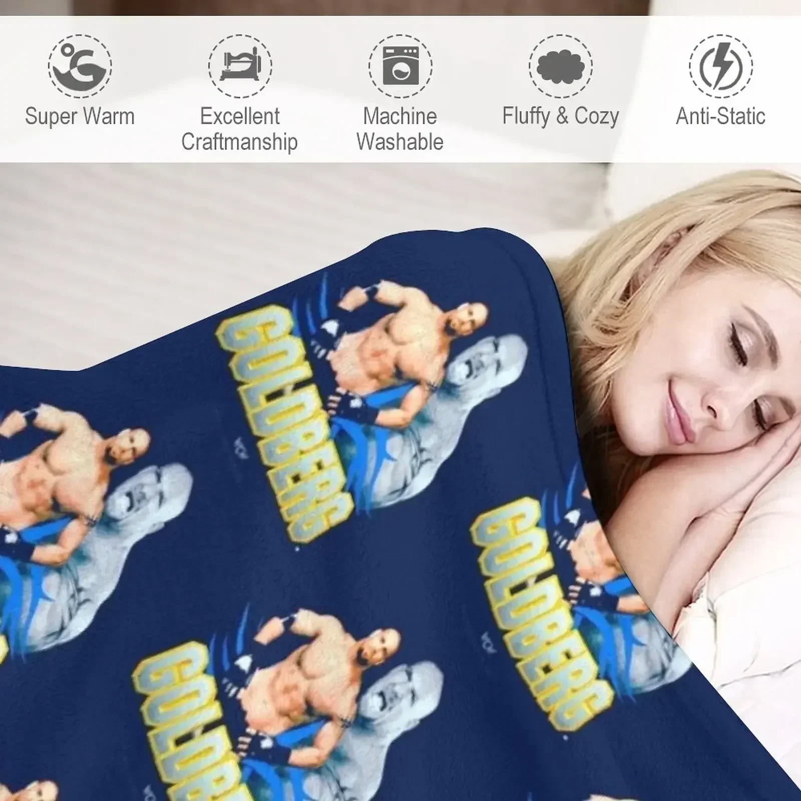 Классическое одеяло Goldberg World Championship Wrestling 1998 фланелевое дизайнерское для малышей