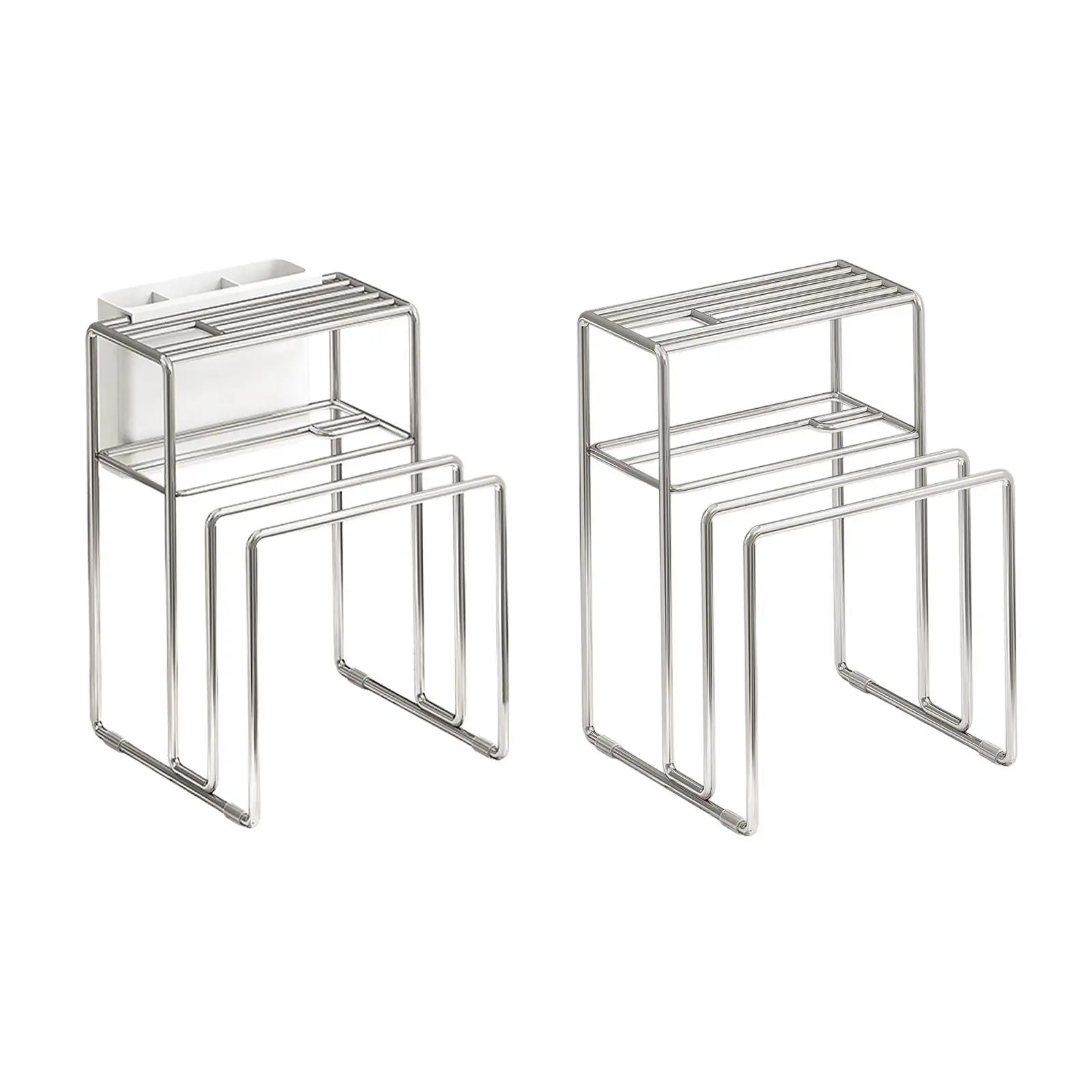 

Block Holder Holder Stand Universal Hollow Iron Wire Non Slip Save Tool Storage Kitchen Organizer for Countertop