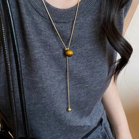 MOONBIFFY Золотое ожерелье цепочка