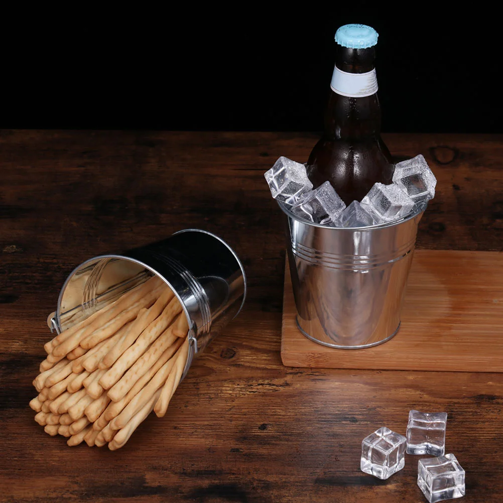 Маленькие железные ведра-контейнеры для еды жареная курица оцинкованный