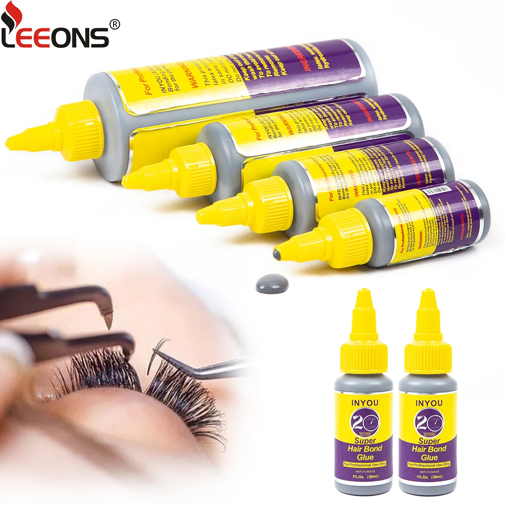 

Leeons Super Hair Bonding Glue Adhesive Anti-Fungus Hair Extension Wig Adhensive Glue Hair Weaving Bonding Glue 30/60/118Ml