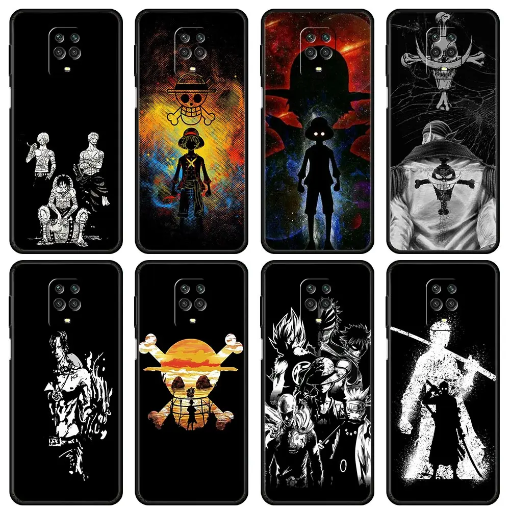 

Japan Anime One Piece Zoro Phone Case for Redmi Note 9s 9 10 Pro 8 7 8T 9T 11 9A 9C K40 Cover Black Soft Fundas Coque