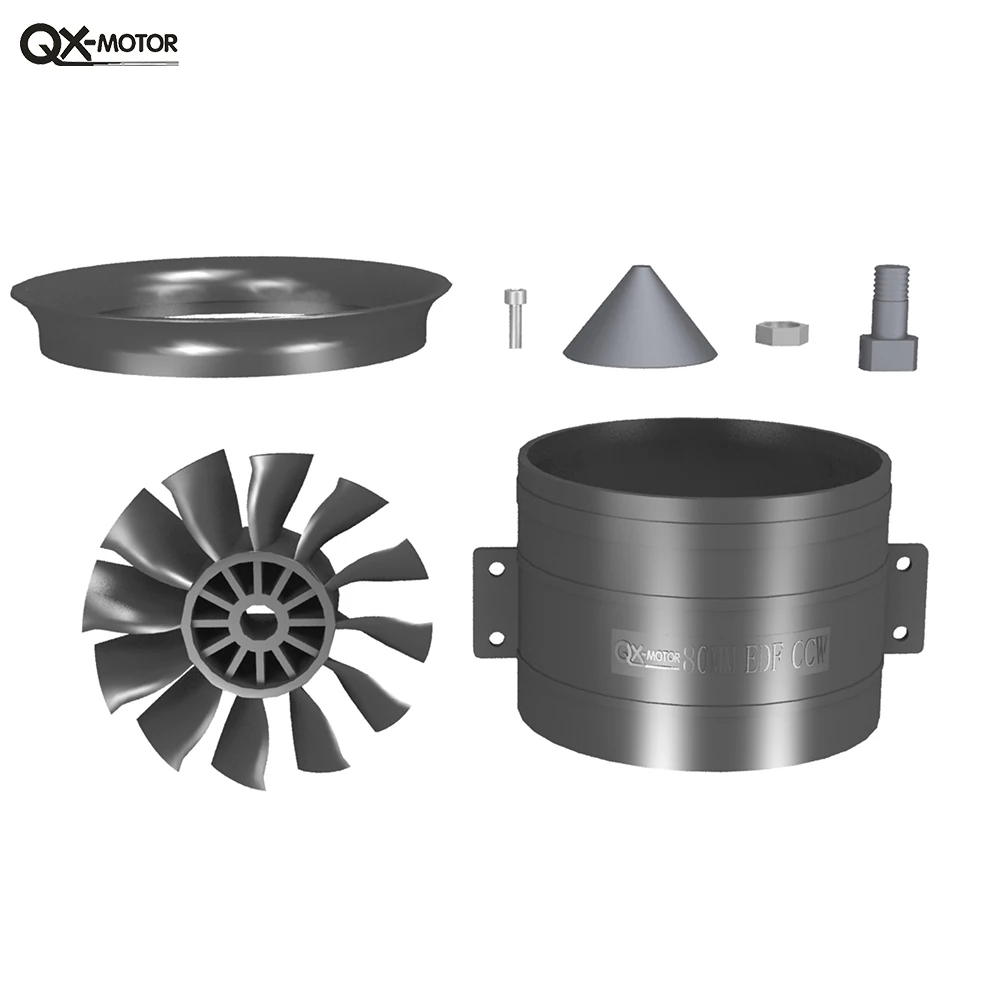 

QX-motor Brushless motor 6S 80mm EDF culvert power unit 12-blade CW CCW for model aircraft drone