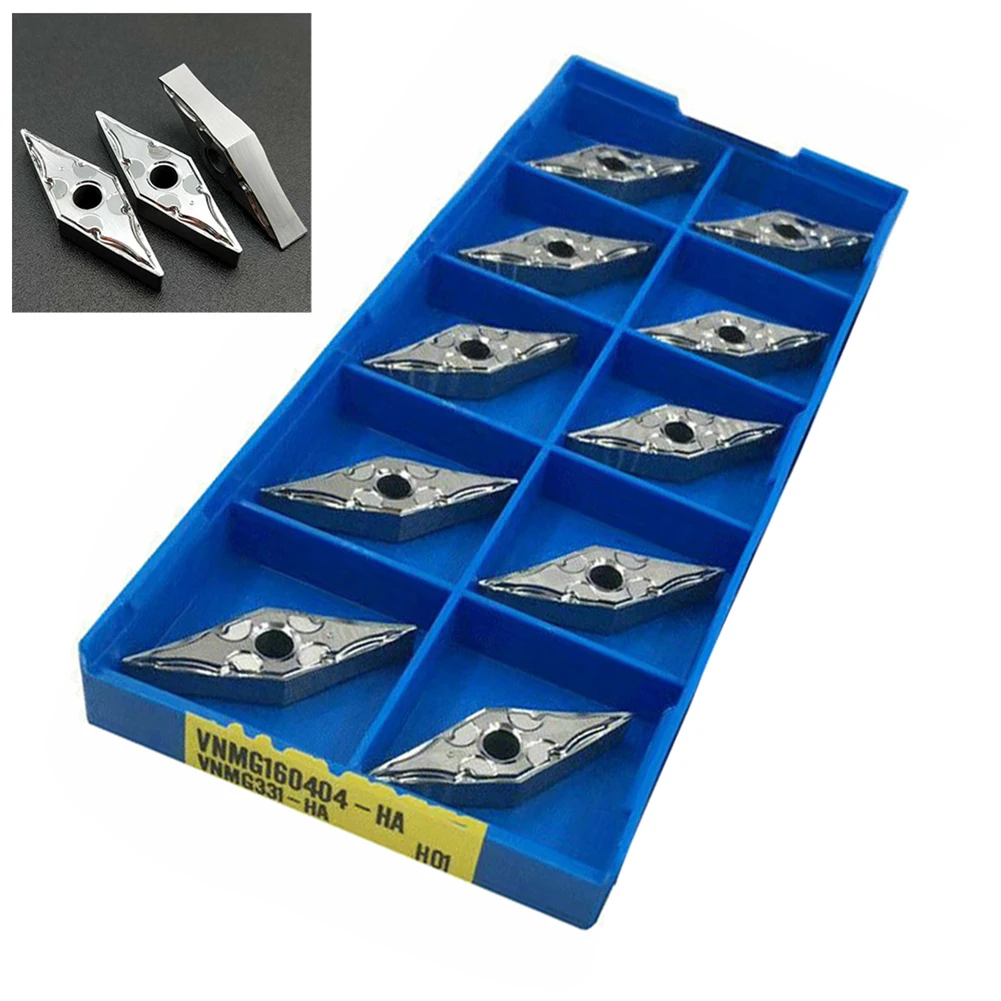 

10pcs VNMG160404-HA H01 AK VNMG331-HA Carbide Inserts For Aluminum Copper Lathe Cnc Workshop Turning Tools