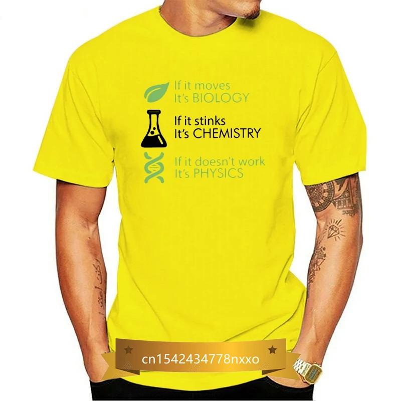 

Men Biology Chemistry Physics T Shirts Office Humor Student School University 100% Cotton Clothes Vintage Tee Plus Size T-Shirts