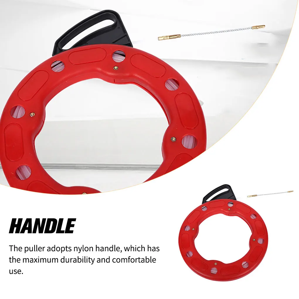 

Cable Puller Fish Tape Anti-skidding Reel Conduit Waterproof Bundle Coil