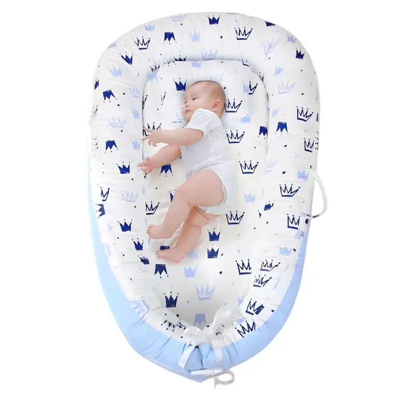 

Newborn Lounger Comfortable Baby Nest Soft Sleeping Bed 100 Cotton Cotton Lounger Pillow Case For Babies Baby Must Have