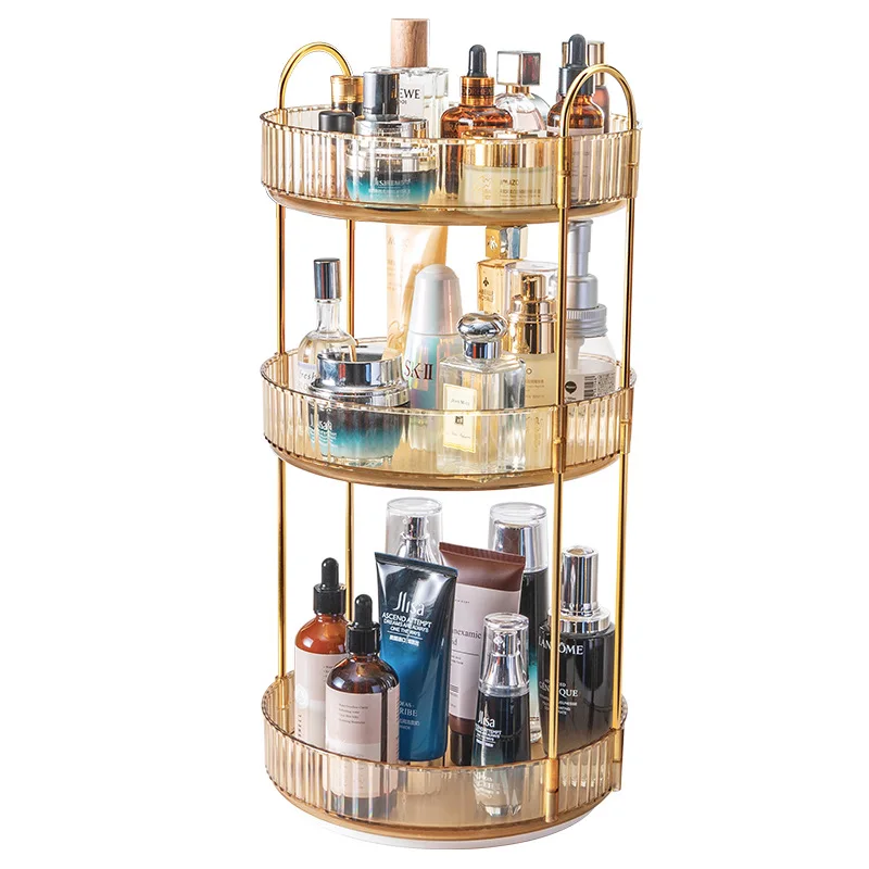 

360 Rotating Makeup Organizer for Vanity Bathroom Countertop Organizer Perfume Organizer Skincare Dresser Make Up Holder Rack