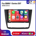 Автомагнитола 2DIN, 9 дюймов, 2 + 32 ГБ, Android 11, мультимедийный проигрыватель для BMW 1 серии E81, E82, E87, E88, 2004-2012, BT, Wi-Fi, RDS