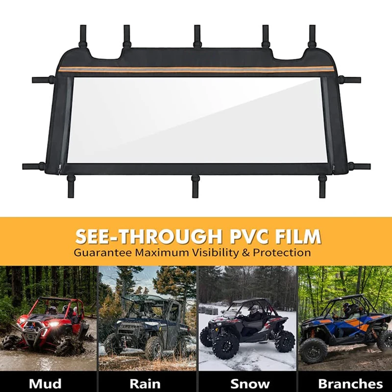 

Защитное стекло на заднее стекло UTV, прозрачное ветровое стекло для Polaris RZR XP 1000 2014-2021 RZR XP TURBO 2016-2021