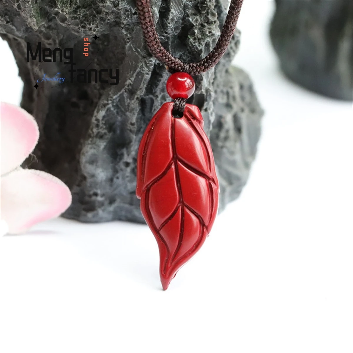 

High Content Purple Gold Sand Tailored Leaf Pendant Simple Generous Personality Handicraft Fashion Best Selling Jewelry Amulet