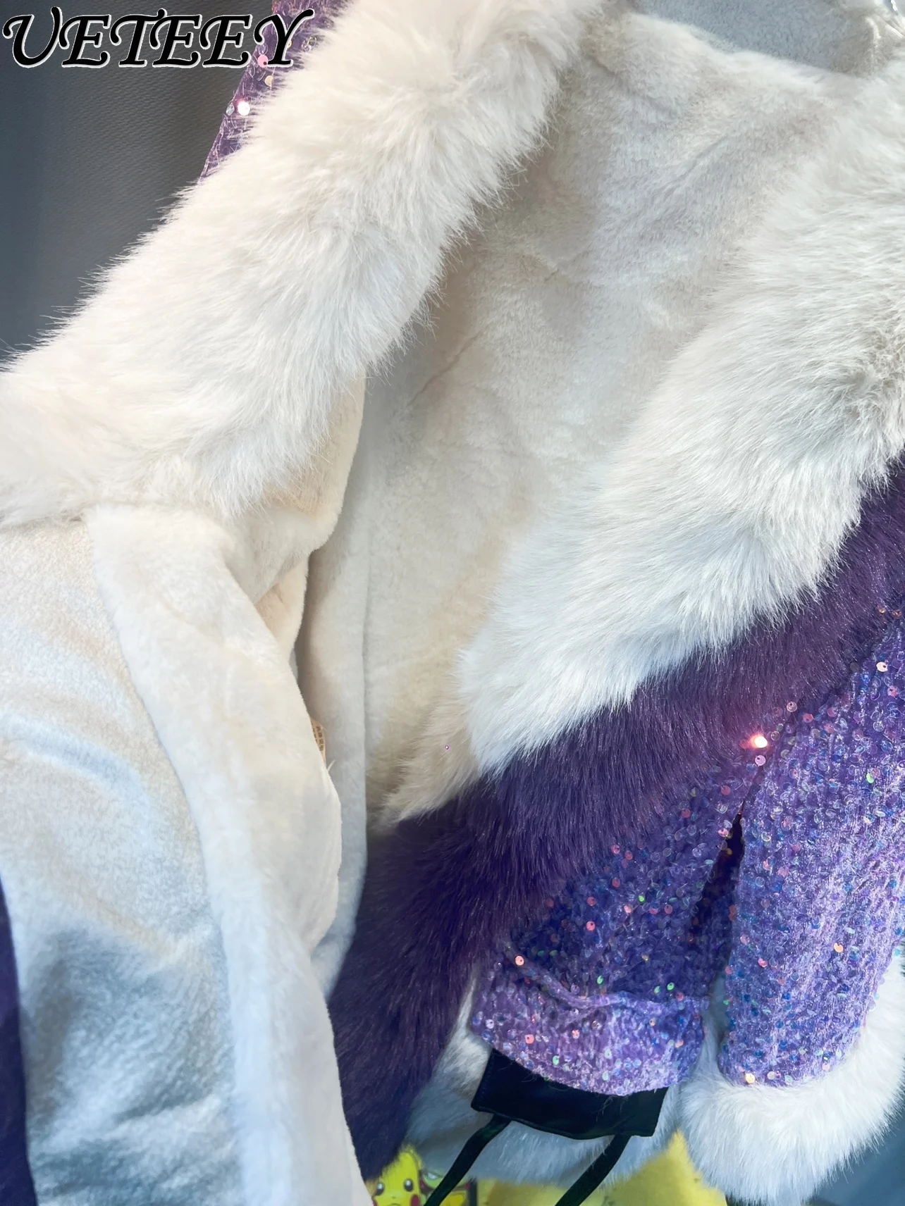 Рисунок 3 - Утепленная пурпурная шуба из меха кролика Рекс