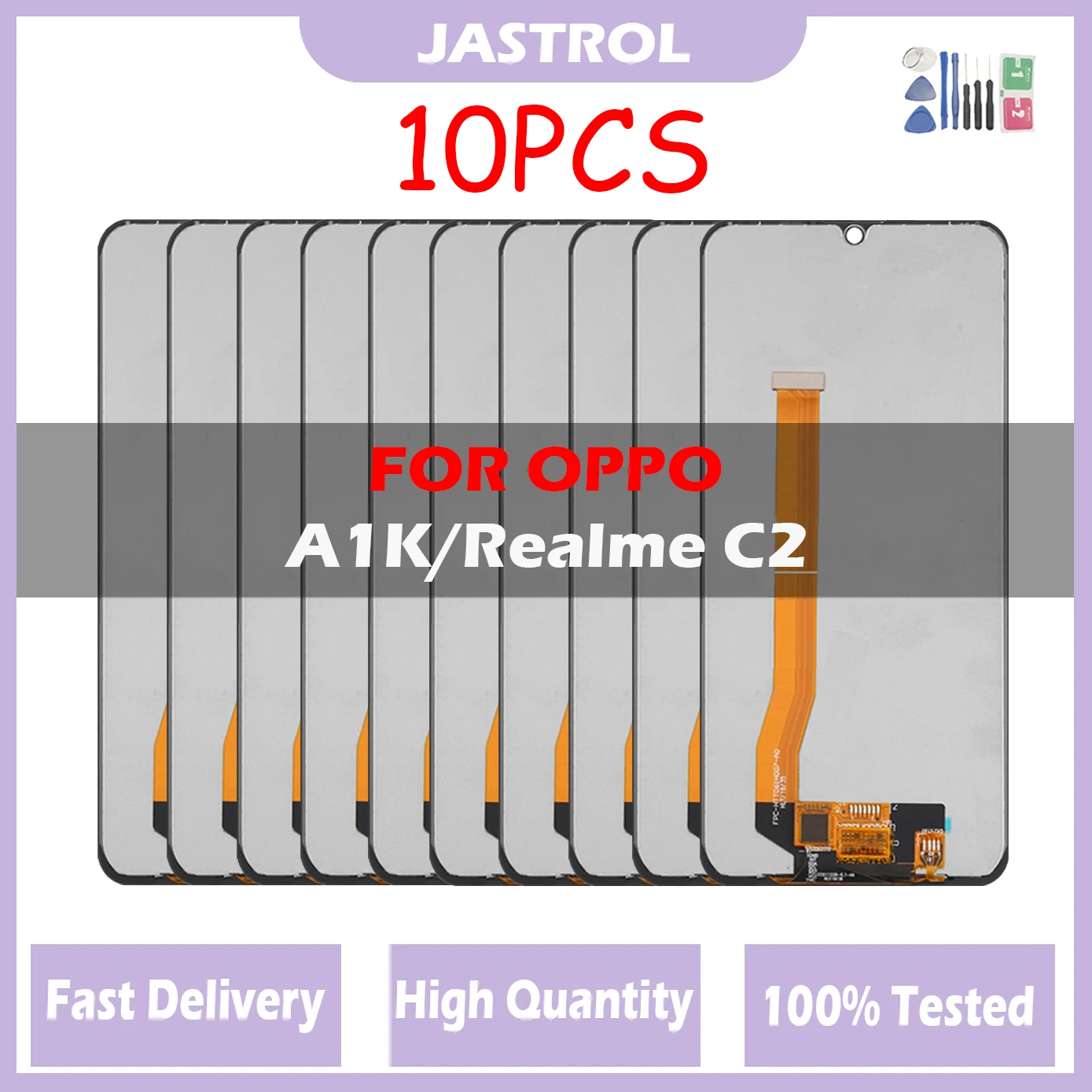 

10 шт., ЖК-дисплей для OPPO Realme C2, rmxрабочей поверхности, детали для замены ЖК-дисплея для OPPO A1K, CPH1923