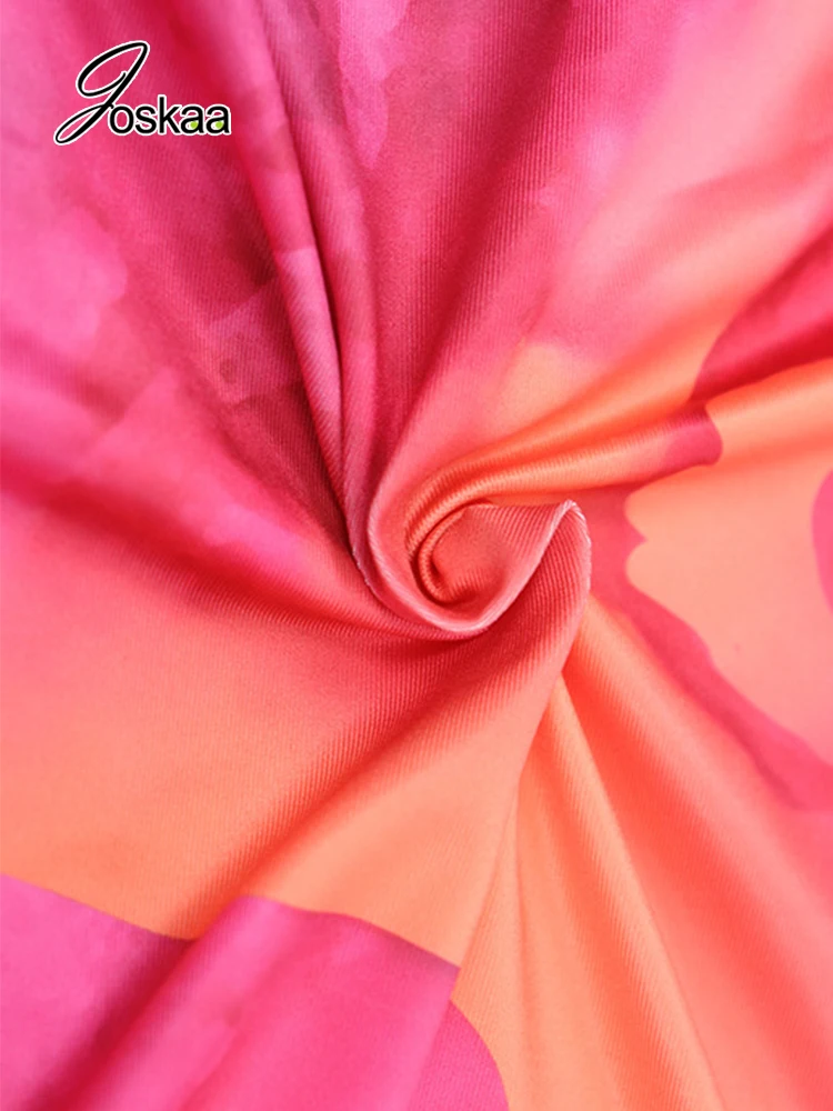 Женское платье без рукавов Joskaa Красное Облегающее Платье с принтом на одно плечо