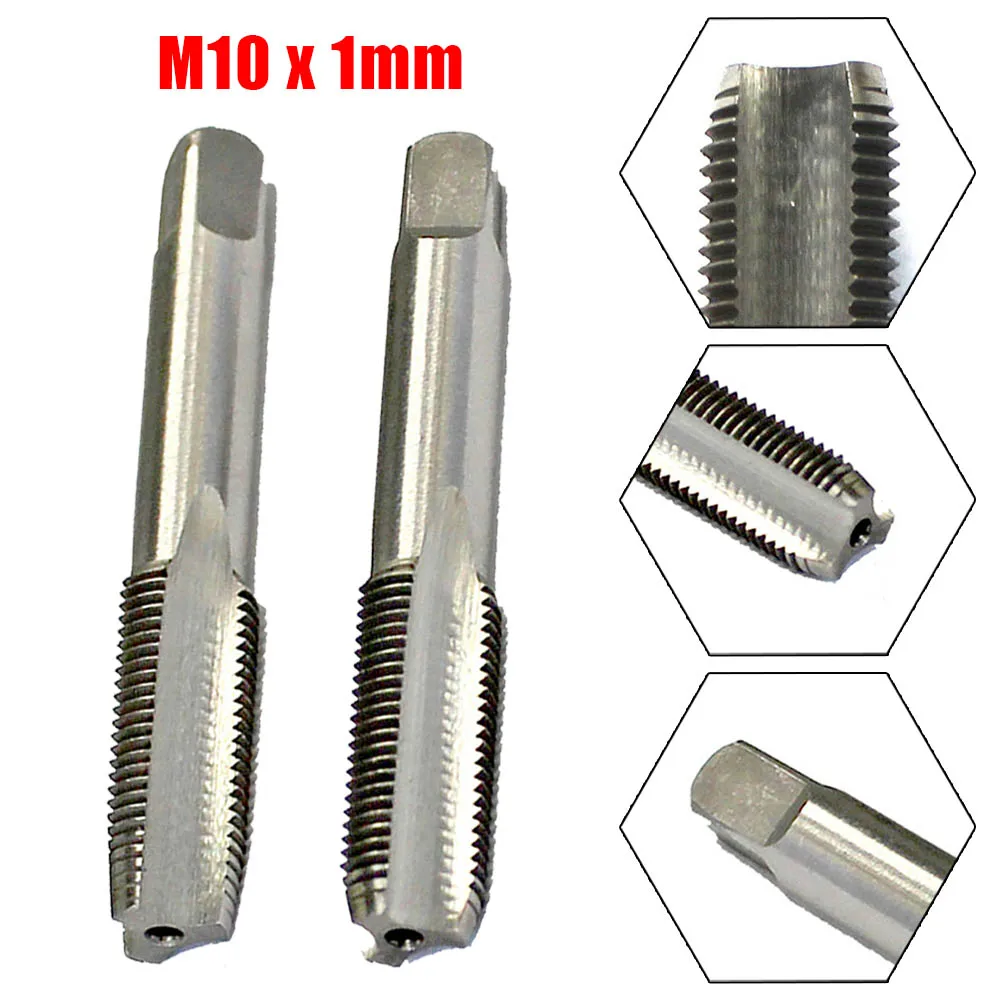 

2pcs Hand Thread Tap HSS Metric Taper And Plug Tap Right Hand Thread Pitch Metric Screw Tap Drill Thread Tool M10X 1mm