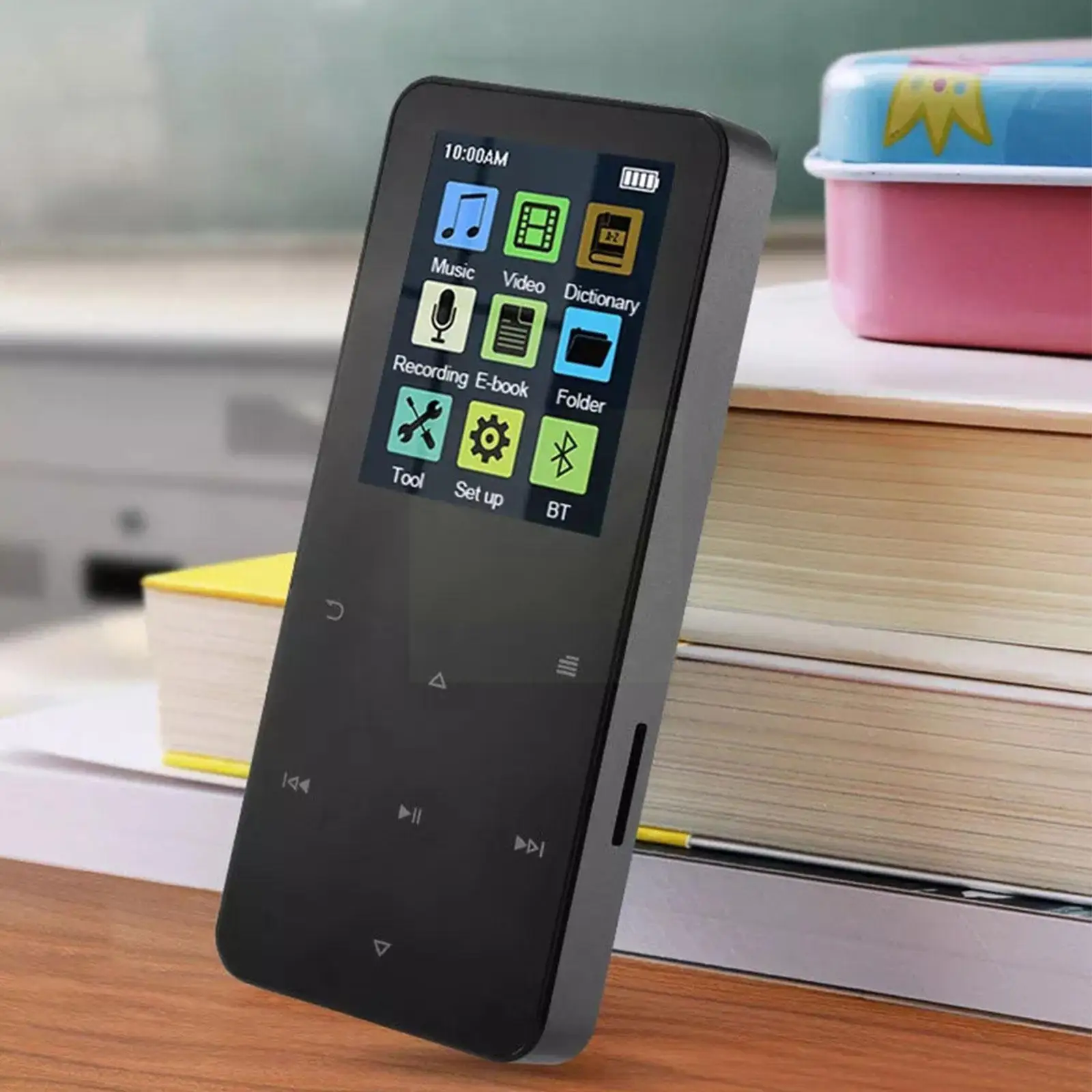 

MP3 MP4 плеер Bluetooth-совместимый динамик Встроенный металлический мини FM с динамиком Hi-Fi Портативный радиоприемник с сигнализацией Walkman N4F3