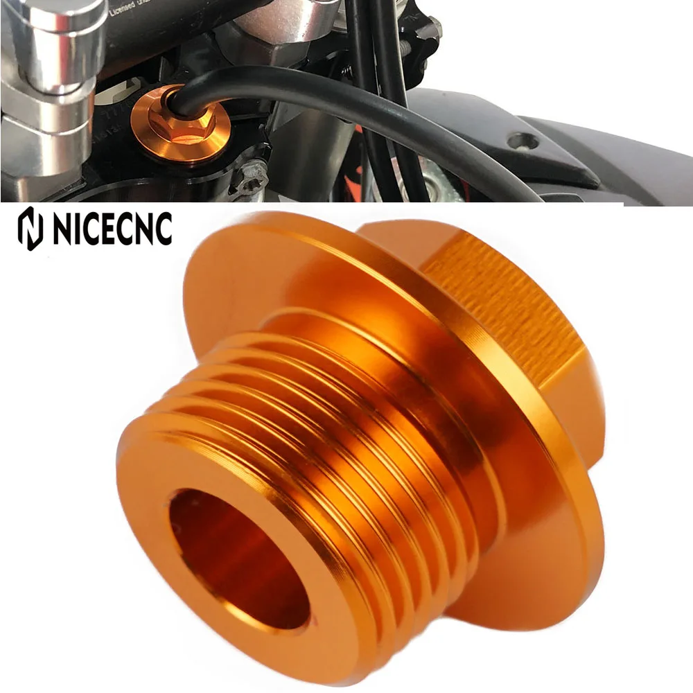 

NICECNC Steering Stem Nut Motorcycle for KTM 125-530 EXC EXC-F SX SX-F EXC-R XC XC-W For Husqvarna 125-501 TC FC TE Blue Orange