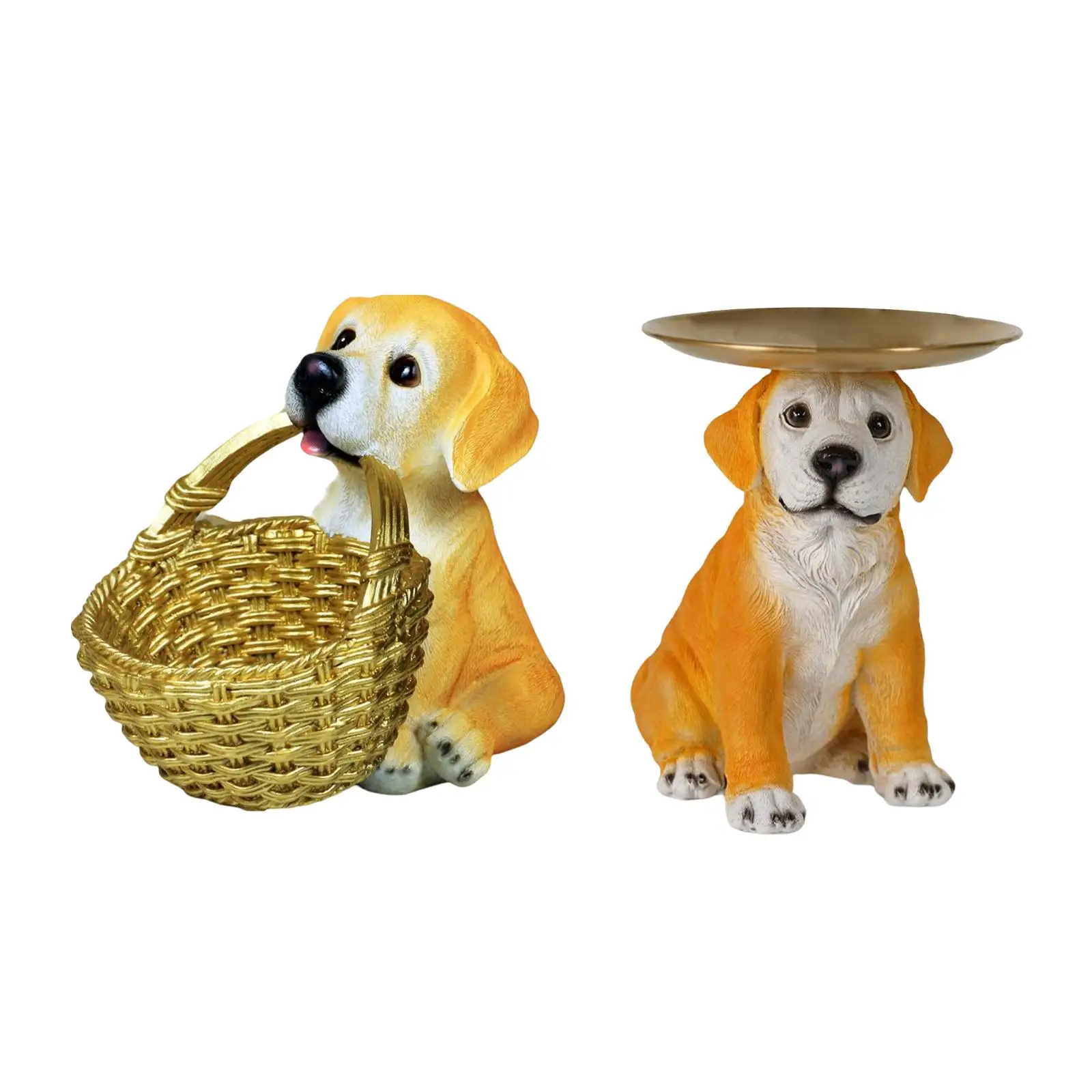 

Dog Storage Statue Sundries Container Sculpture for Entryway Tabletop Fruit