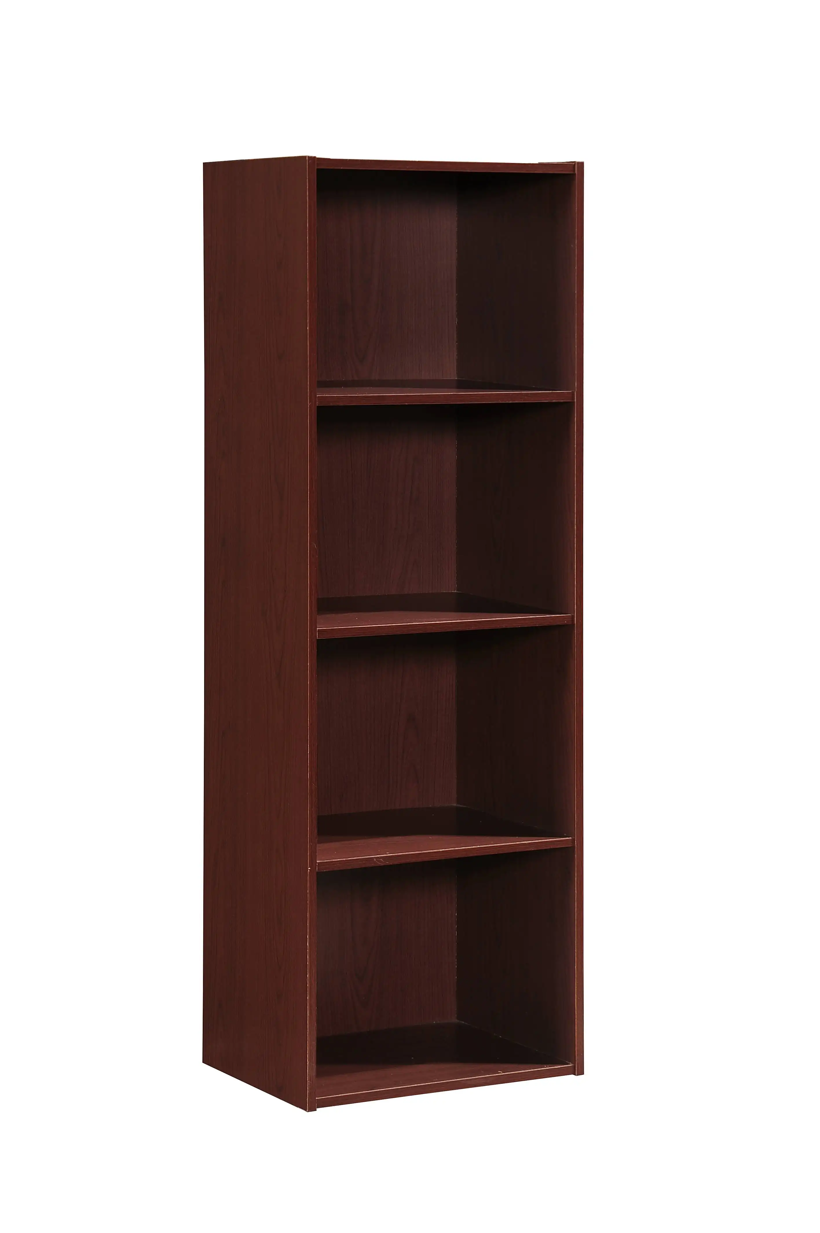 

4-Shelf Wood Bookcase, Brown