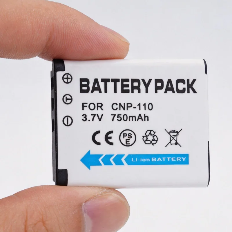 Фото Сменная батарея CNP 110 3.7V 750mAh, литий-ионная, высокой емкости, для камер Casio EX Z2000, EX ZR10, Z2300, долговечная, безопасная, высокого качества. №4