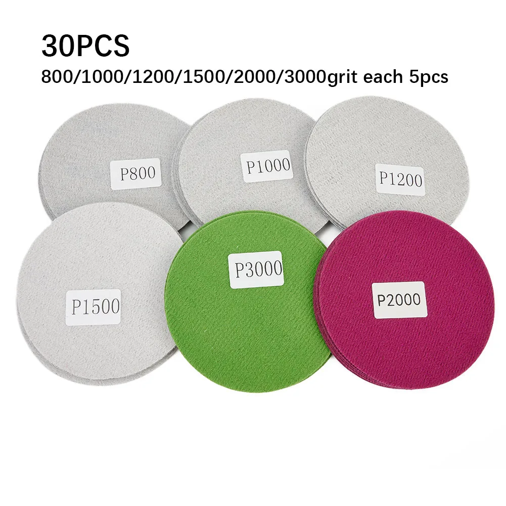 

Sanding Disc Professional Grade Silicon Carbide Sanding Discs 30pcs 1 7 Inch 800 3000 Grit Wet/Dry Performance