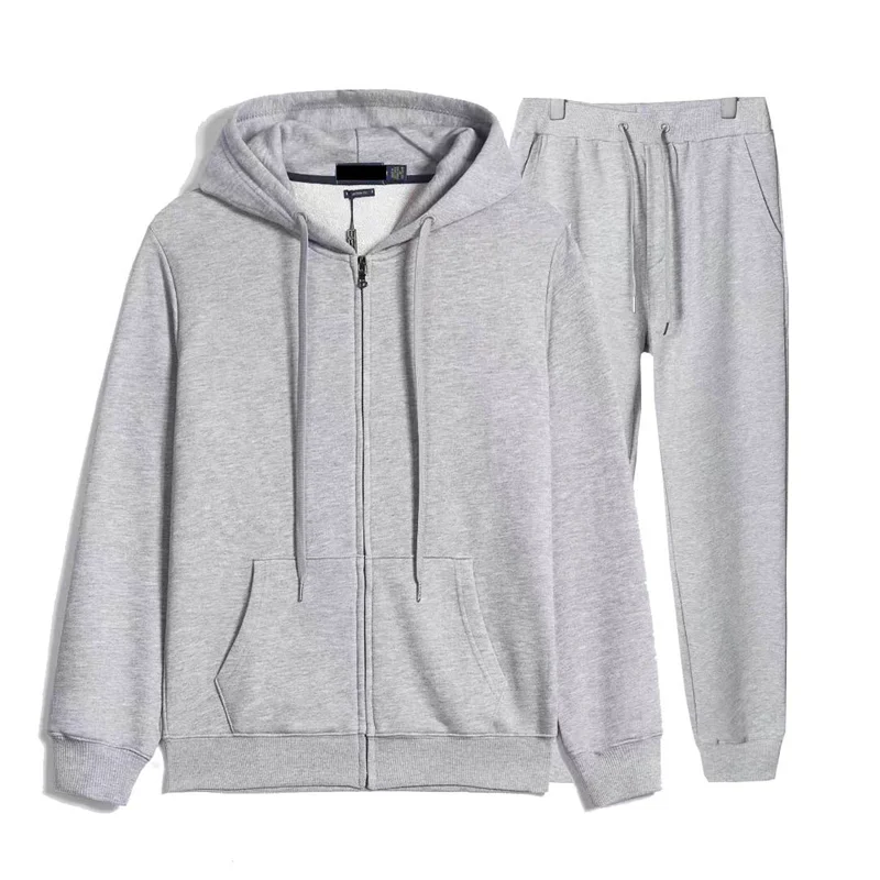 Autumn Winter 2022 men's sweatshirt + sweatpants suit Men's zipper hoodie fitness suit suit hooded suit