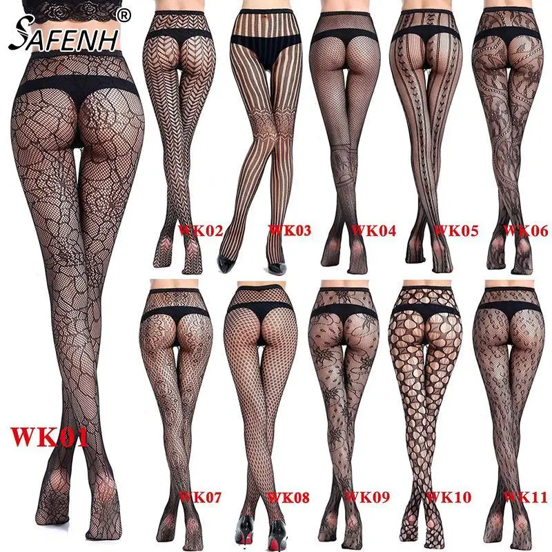 

Sexy Fishnet Pantyhose Women Mesh Tights Hollow Out Black Tights Fishnet Stockings Club Party Hosiery Girls Thigh Mesh Socks