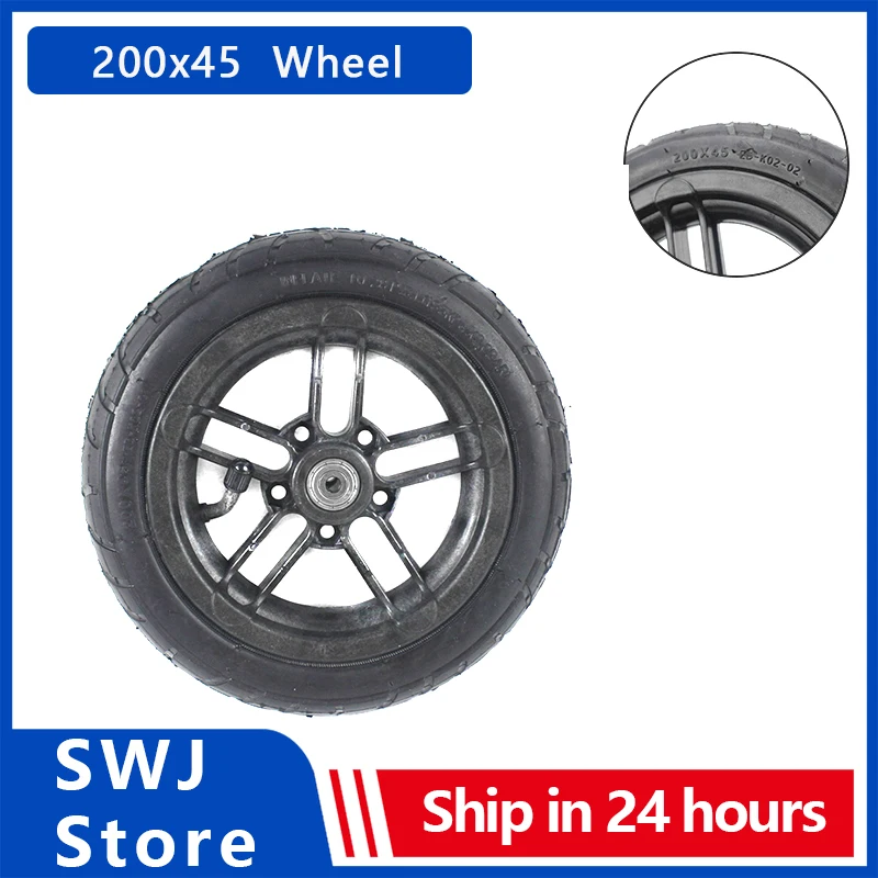 

200x45 Inflated Wheel and hub and inner tire 200*45 For E-twow S2 Scooter M8 M10 Pneumatic Wheel 8" Scooter Wheelchair Air Wheel
