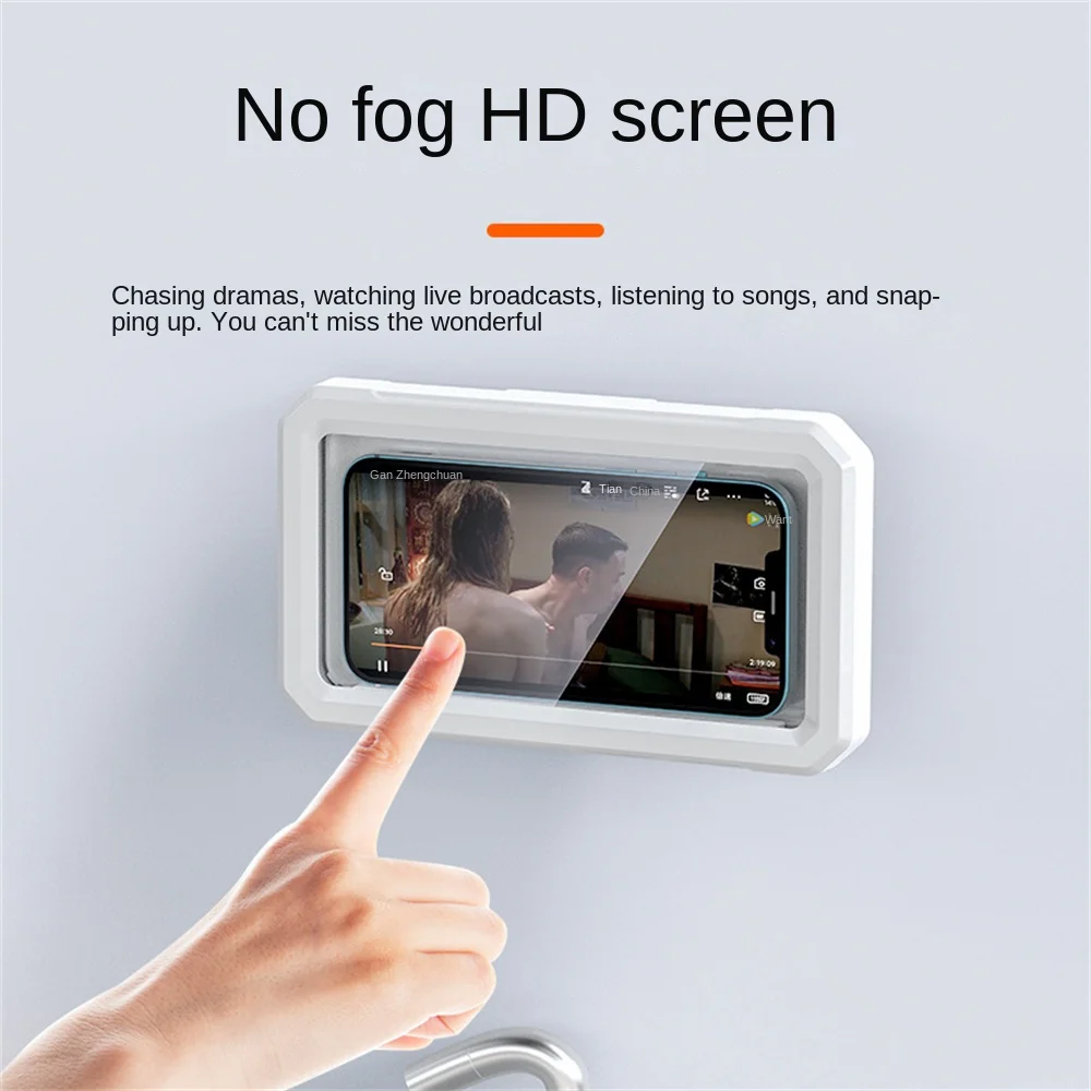 

360 Degree Rotation Phone Storage Case Folding And Retracting Wall Hanging Mobile Phone Box No Punching Touch Screen