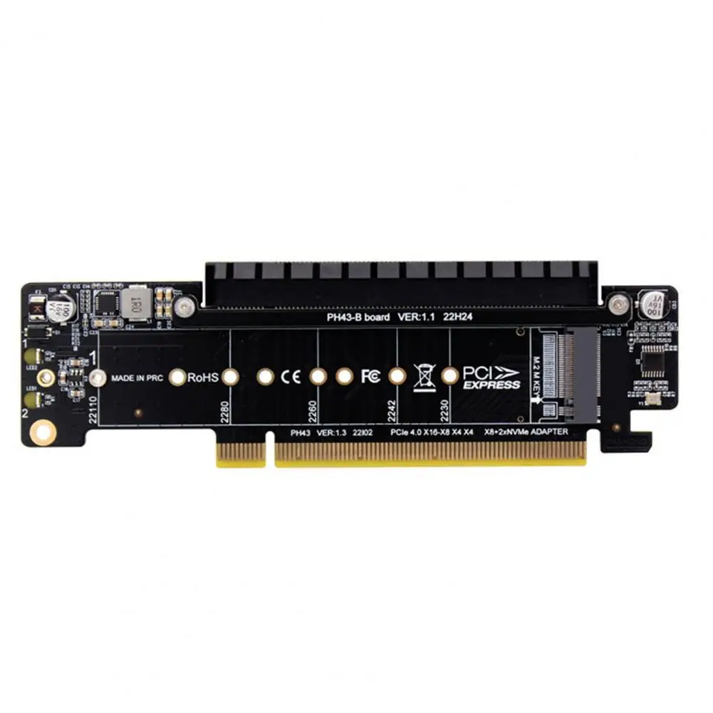 Карта расширения Pcie 4.0 Разделенная карта Pci Express M.2 Nvme Ssd Сплит-адаптер для X16 к X8 X4