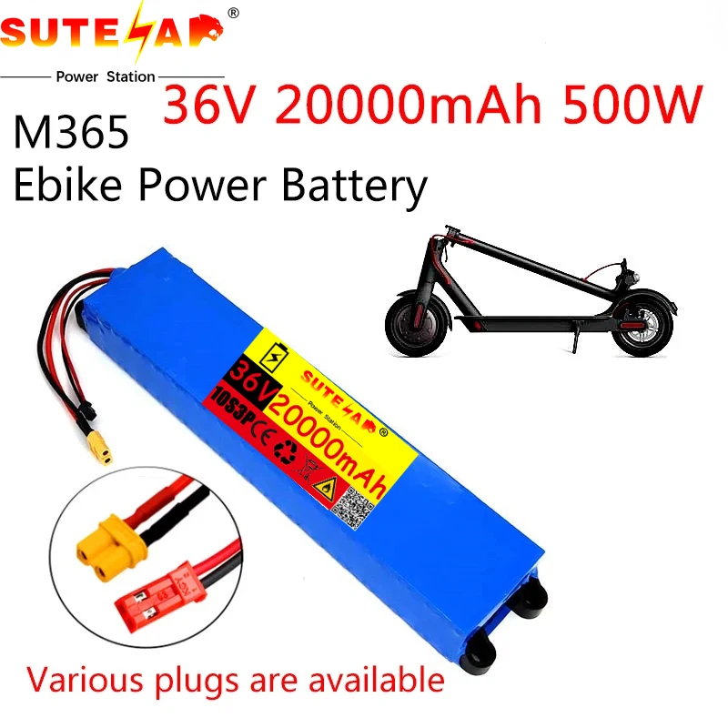 

36V Battery 20Ah 18650 lithium battery pack 10S3P 20000mah 500W Same port 42V Electric Scooter M365 ebike Power Battery with BMS