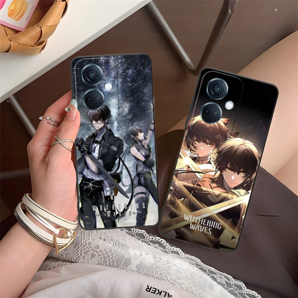 Wuthering волны Rover мобильный телефон фотоэлемент для OPPO Find X5 X3 X2 A93 Reno 8 7 Pro A74 A72 A53