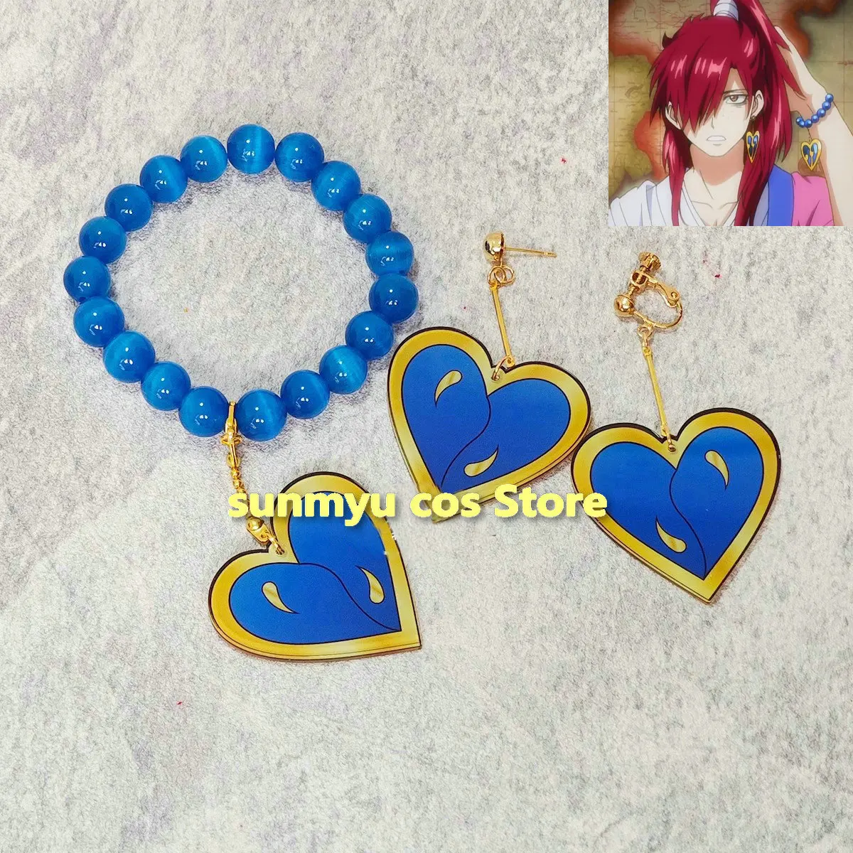 Magi Ren Koumei аксессуар для косплея синий браслет серьги