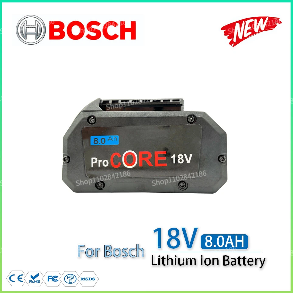 

Bosch 18V 8000MAH Professional System Cordless Tool BAT609 BAT618 GBA18V80 21700 Battery ProCORE Replacement Battery