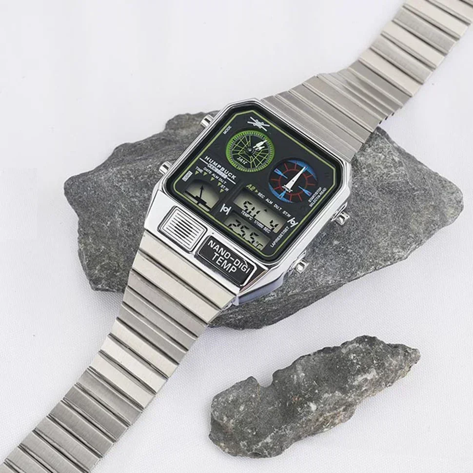 Наручные часы HUMPBUCK стильный дизайн водонепроницаемые спортивные с секундомером