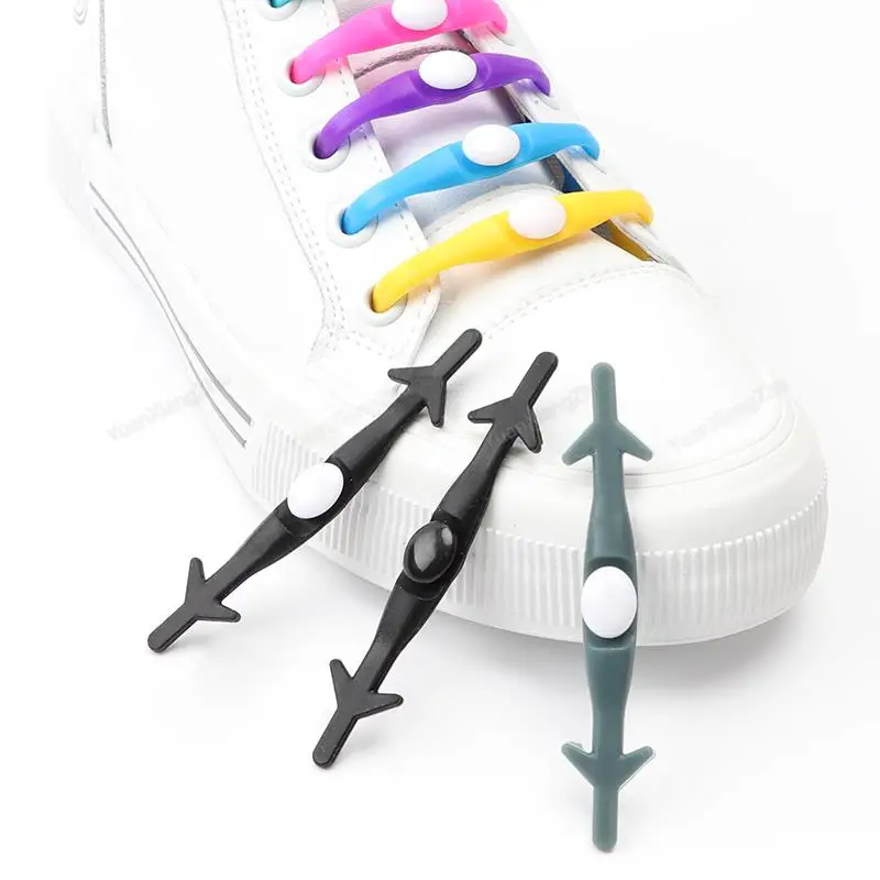 

12Pcs Stretch Silicone Shoelaces No Tie Shoe laces Elastic Laces Sneakers Kids and Adult Rubber Shoelace One Size Fits All Shoes