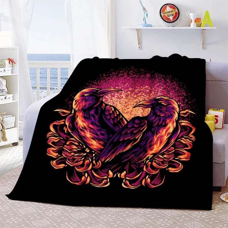 

Фланелевое мягкое теплое одеяло с рисунком сатаны, кота, волка, модное покрывало, барная мужская пещера, диван для спальни, украшение для дом...