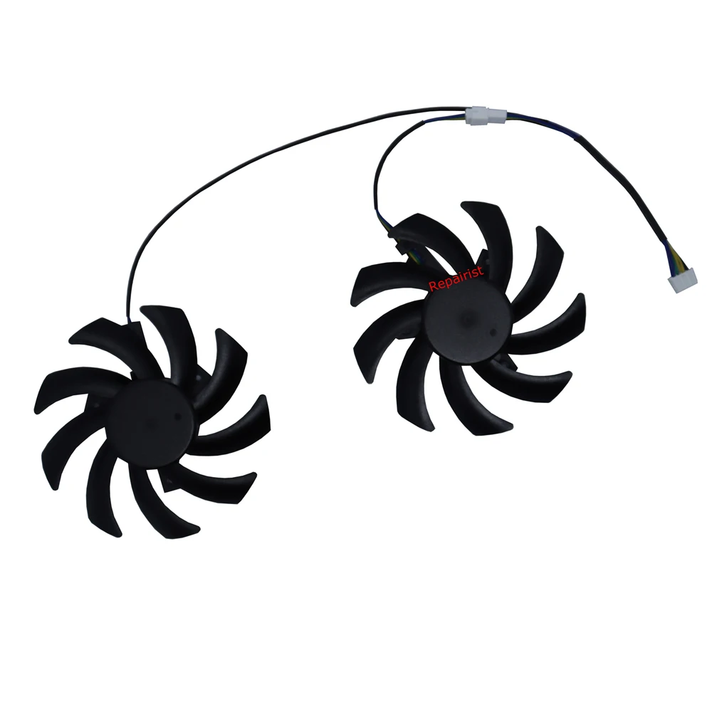 2Pcs/Set кулер для графических карт,VGA Cooler,Graphics Card Fan,T129215SU,Применяется к kuroutoshikou GALAKURO RD RX 5700 XT,Применяется к kuroutoshikou GALAKURO RD RX 5600 XT