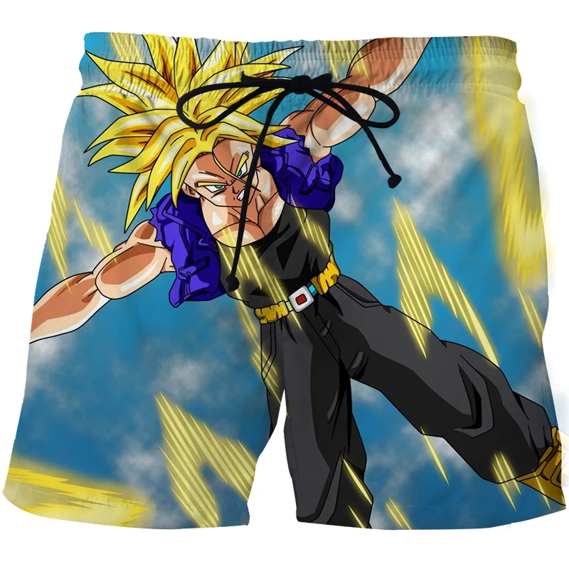 Мужские пляжные шорты с 3D-принтом японского аниме Свободные повседневные