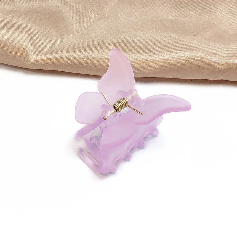 4Pcs/Lot Women HeaddressTransparent Frosted Butterfly Gripper 3D Fairy Hair Claws Bows Headwear Colorful Girls Accessories - купить по