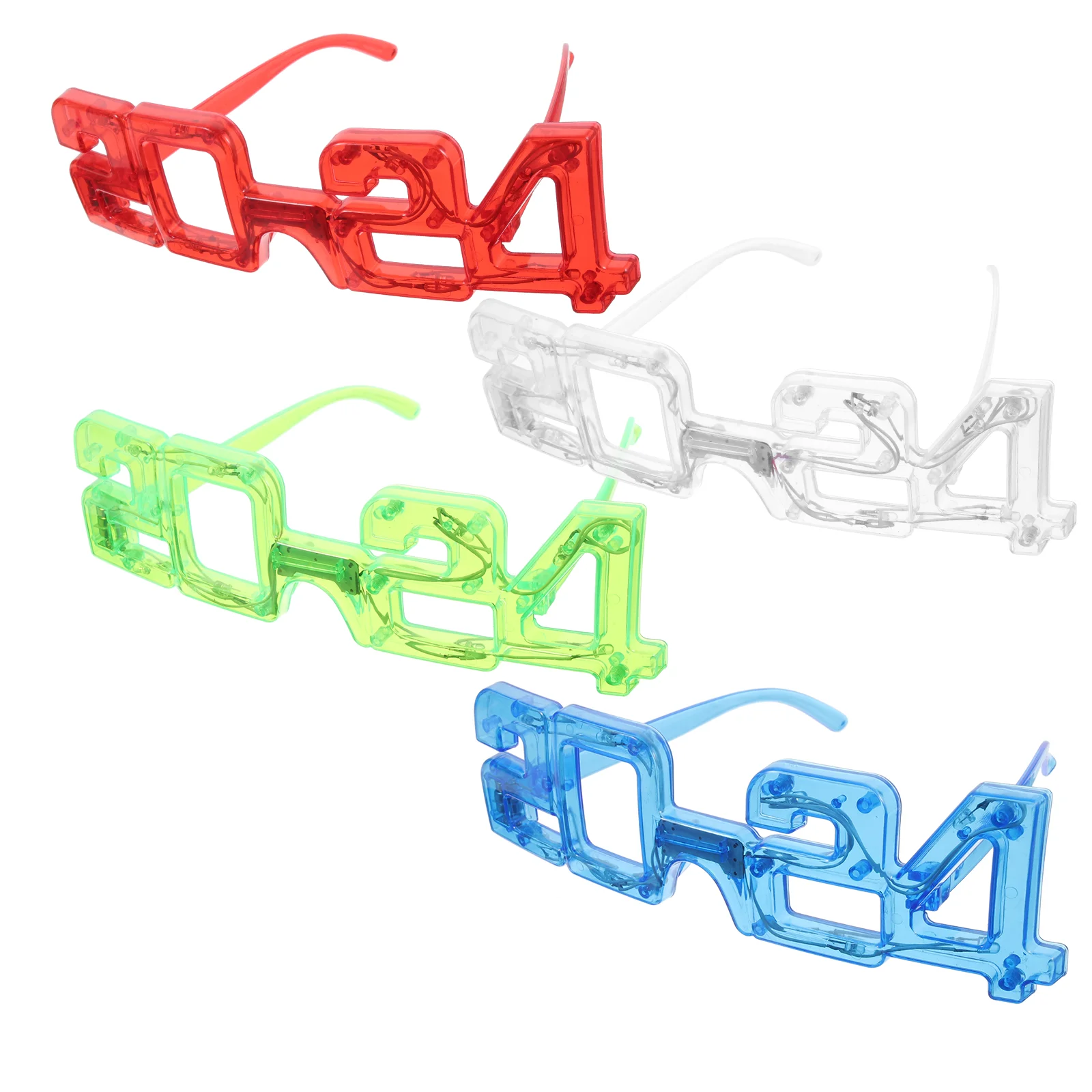 

4pcs Glowing Glasses Luminous Party Glasses Party Eyeglasses Performance Prop