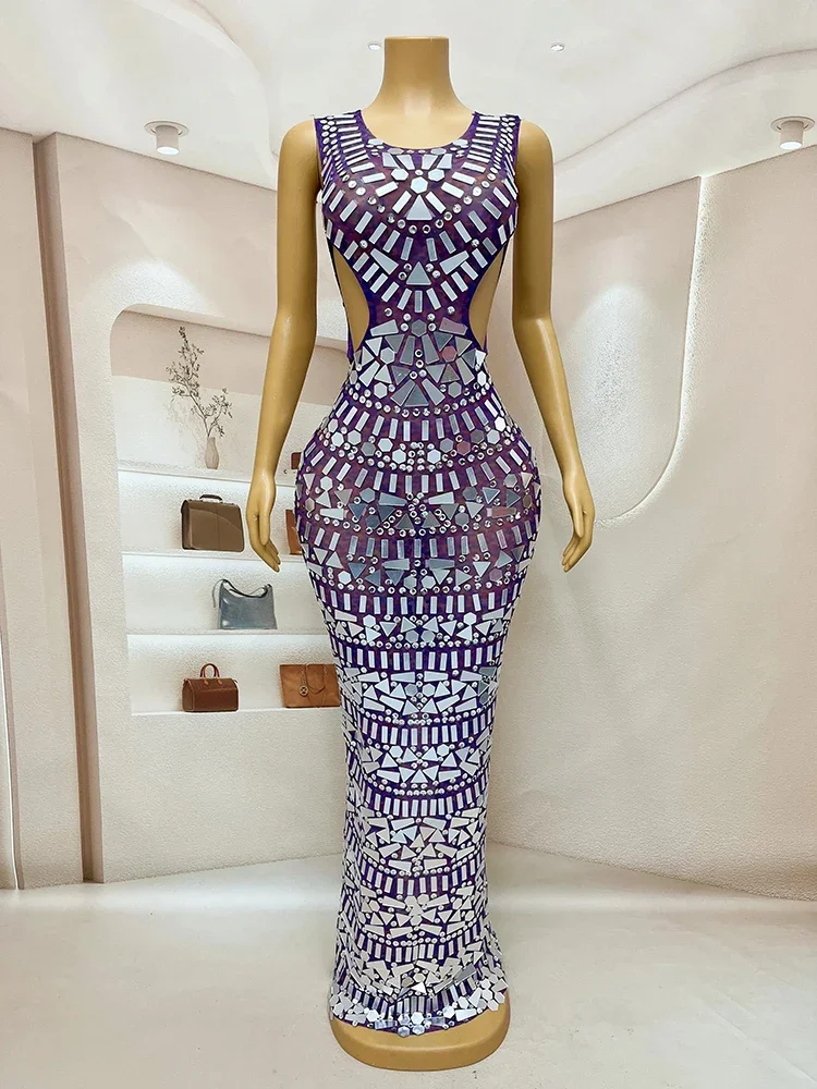 Серебристые зеркальные высококачественные вечерние платья костюм для торжества