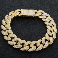 charmoment cuban bracelet diamond link chain hip hop for man and women statement exquisite stereoscopic rock singe party