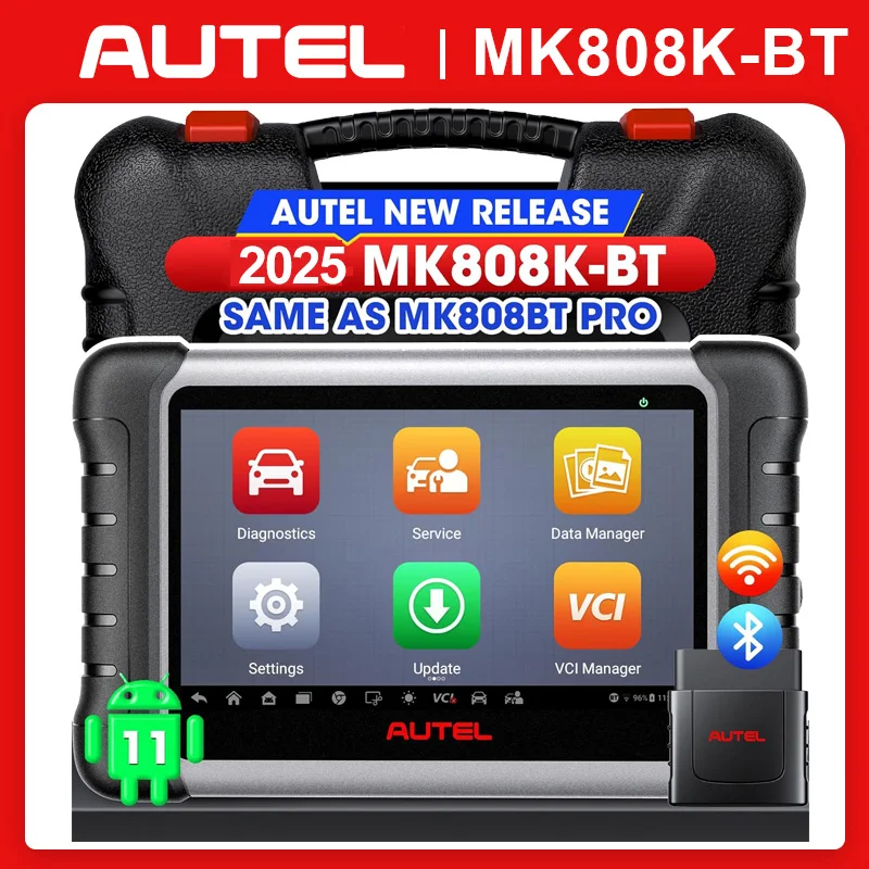 

Диагностический инструмент Autel MaxiCOM MK808KBT, аналогичный сканеру MK808BT Pro OBD2, активный тест, диагностический сканер FCA AutoAuth