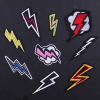 lightning embroidered iron on patch sewing patches diy clothes stickers applique for clothing accessories for dress hat jeans
