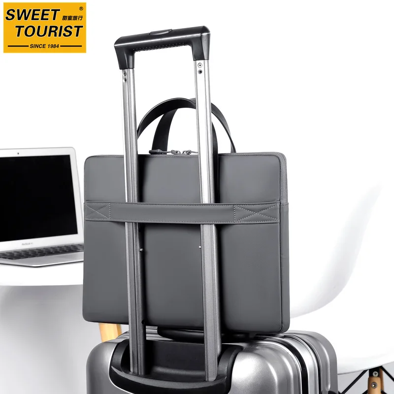 15-inch Business Laptop Bag, Shoulder/handheld, Multifunctional Briefcase With Tablet Sleeve
