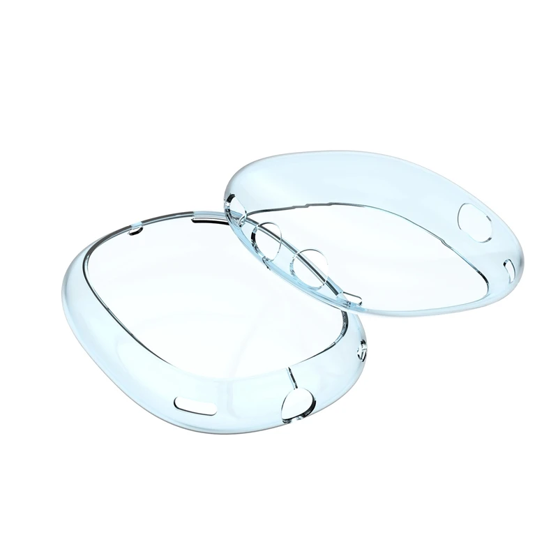 

2Pcs Soft Anti-Scratch Transparent Cover For Max TPU Wireless Shockproof Headphones Case Sleeve