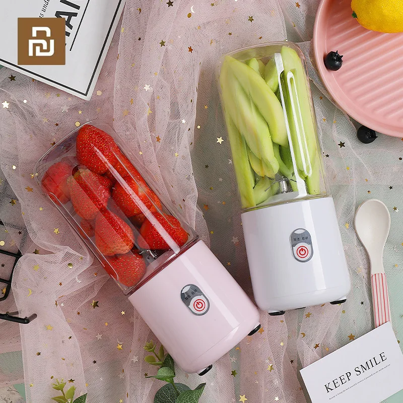 

Youpin 500ml Portable Electric Juicer Cup Kitchen Rechargeable Mini Blender Food Processor USB Mixer Small Cooking Appliances
