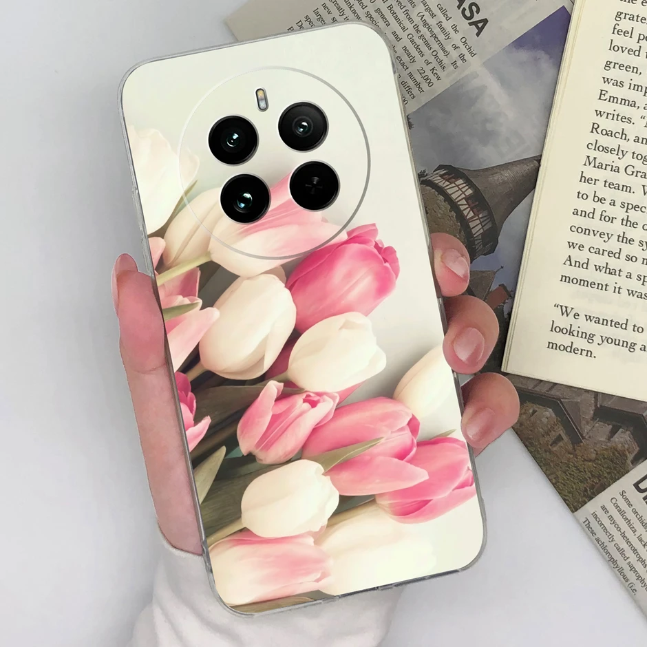 Чехлы для Oppo Realme 12 Pro Plus P1 Rainbow Bear Прозрачный чехол телефона 12Pro ProPlus P чехлы